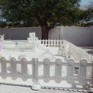 Bubble house event, regio Rotterdam-Rijnmond, Ridderkerk, Rotterdam, feest, Soft play set, springkussen, ballenbak, klimrek, zacht skippy dier, zachte matjes, hek